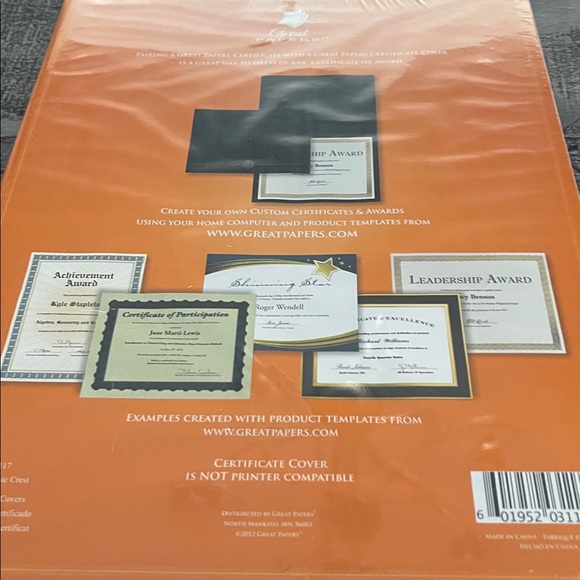 Black and gold linen finish Certificate Covers NWT - Picture 2 of 2